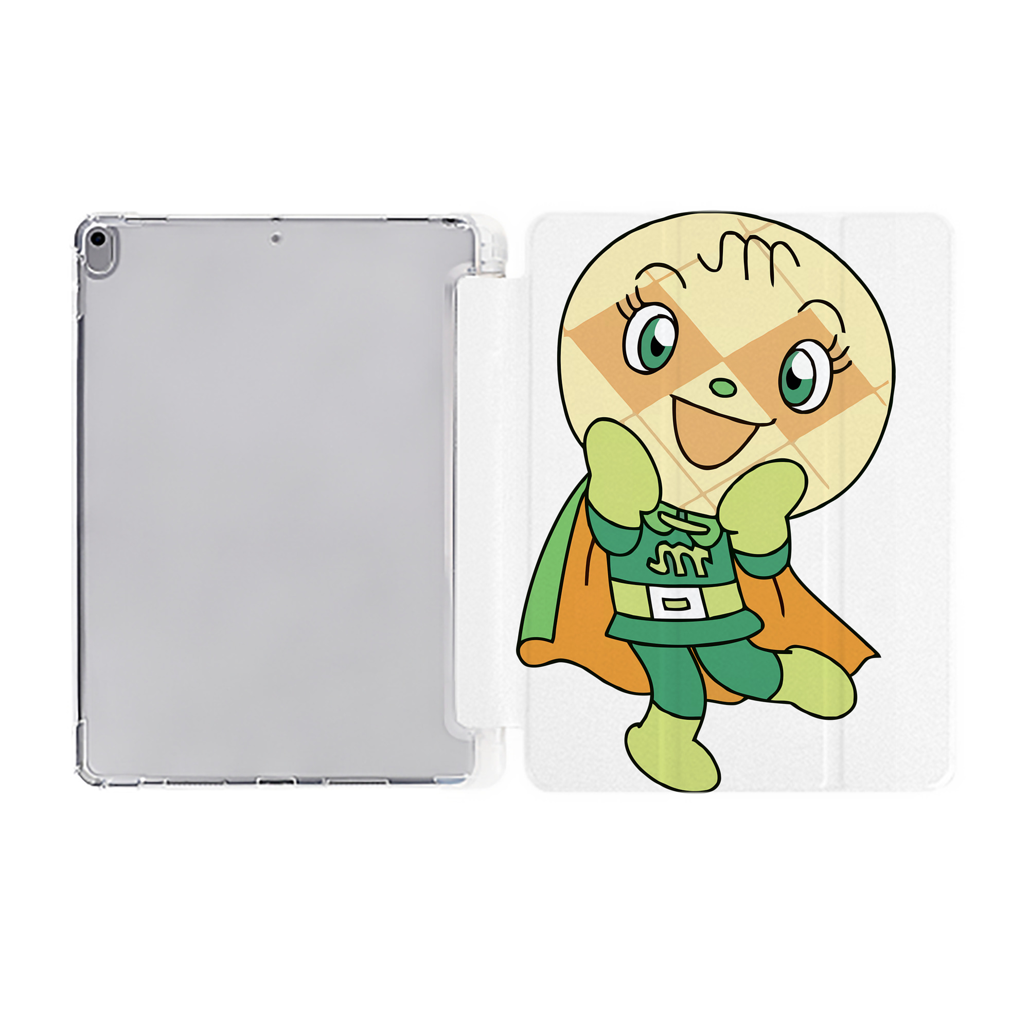 （画像用） アンパンマン Anpanman IPad ケース ペン収納付き 三つ折りスタンド PUレザー×シリコン 対応機種9.5/10.5/10.9インチ
